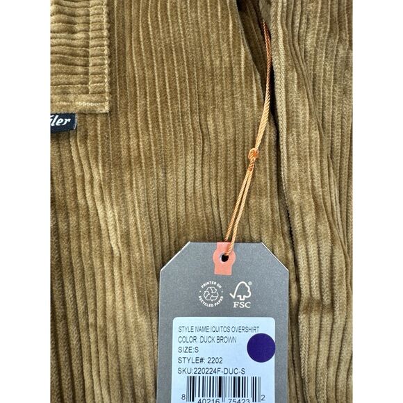 Howler Brothers Men's Iquitos Overshirt Duck Brown NWT Small - Picture 4 of 5
